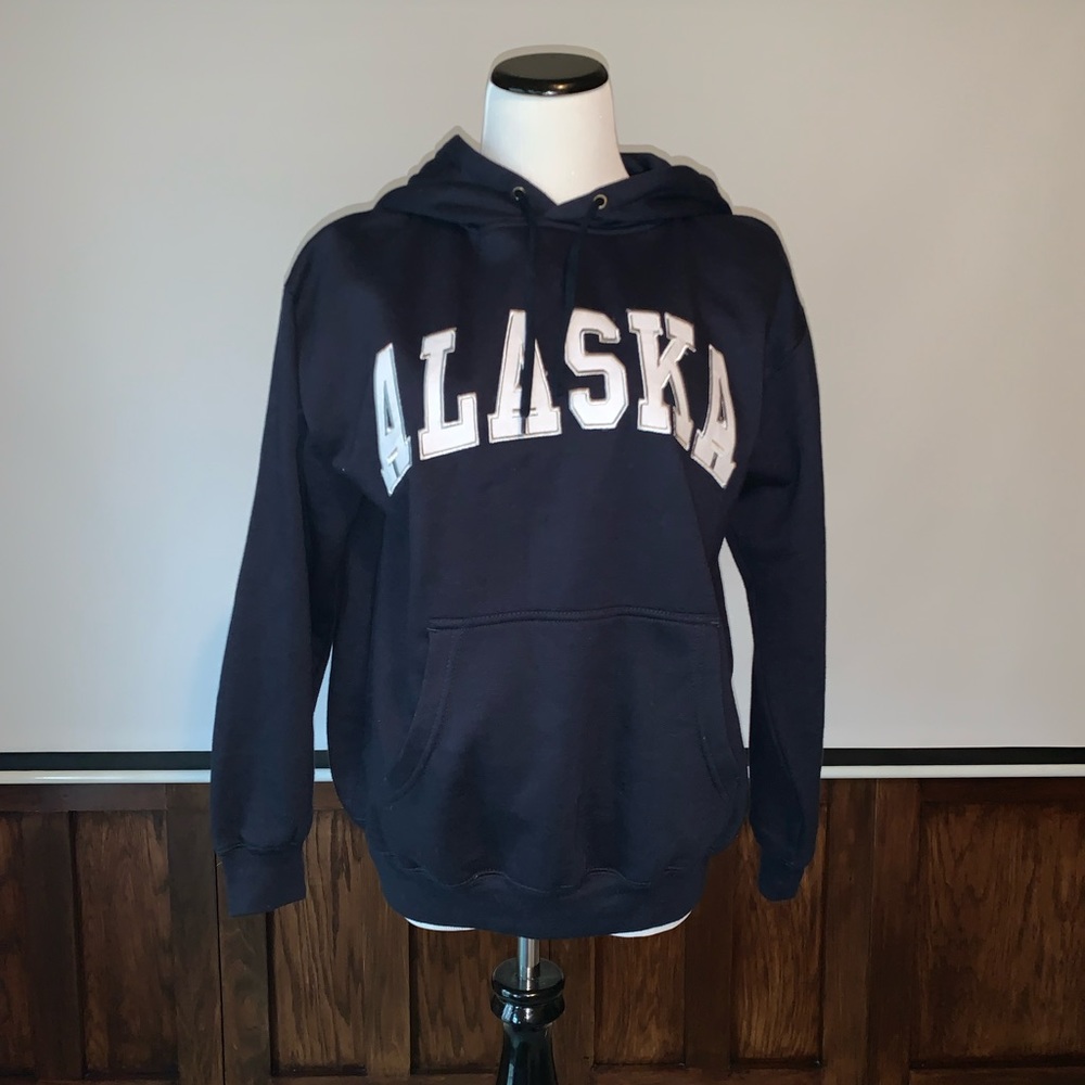 Navy and White Alaska Hoodie